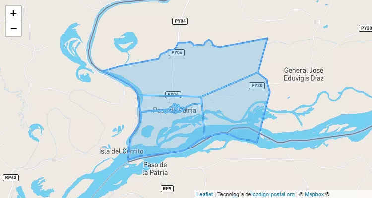 Código Postal Paso de Patria, Ñeembucú - Paraguay