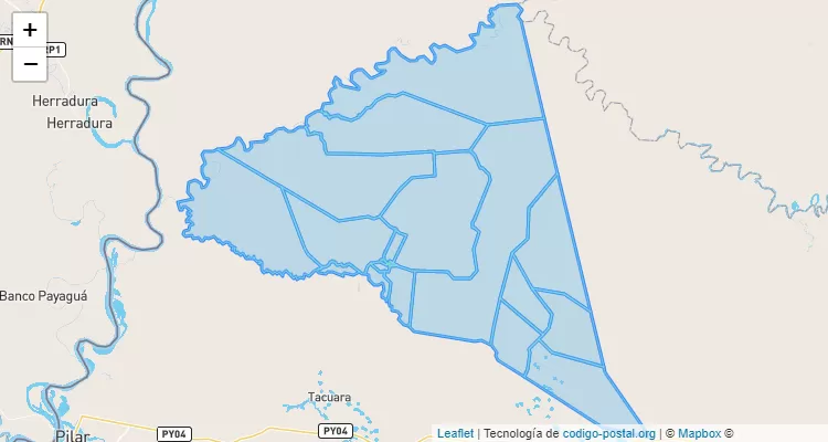 Código Postal San Juan Bautista de Ñeembucú, Ñeembucú - Paraguay