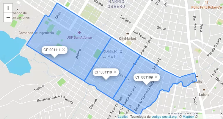 Código Postal Roberto L. Petit, La Catedral - Asunción