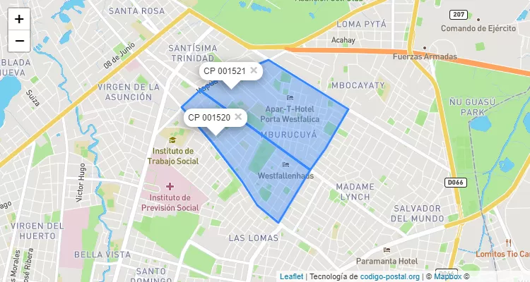 Código Postal Mburucuya, Santísima Trinidad - Asunción