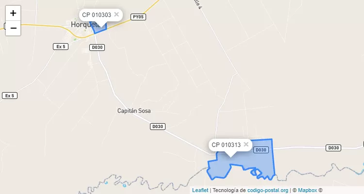 Código Postal Las Mercedes, Horqueta - Concepción