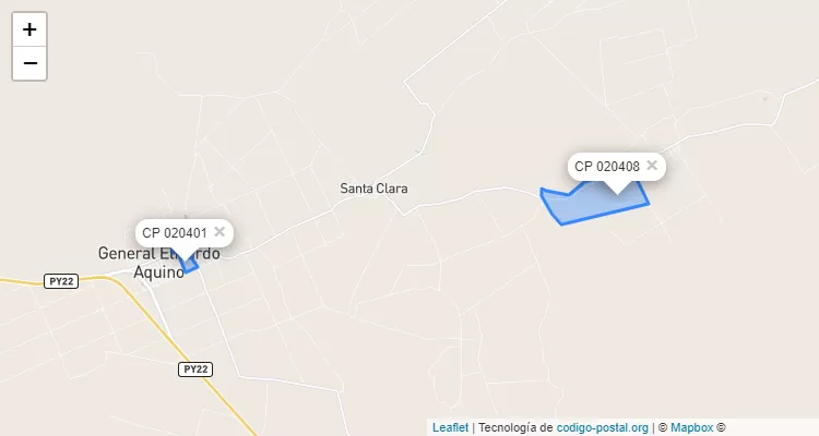 Código Postal Fátima, General Elizardo Aquino - San Pedro