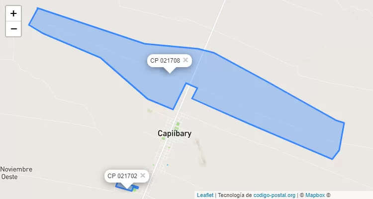 Código Postal 1ro de Marzo, Capiibary - San Pedro