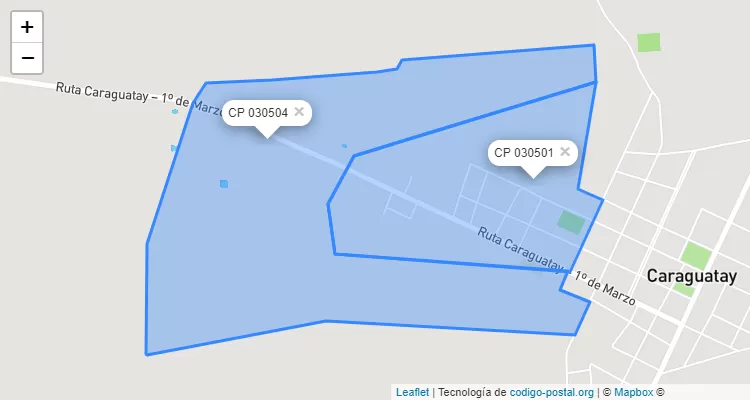 Código Postal San Miguel, Caraguatay - Cordillera