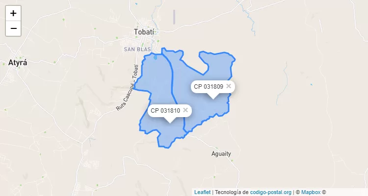 Código Postal 21 de Julio, Tobatí - Cordillera