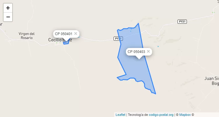 Código Postal San Miguel, Dr. Cecilio Báez - Caaguazú