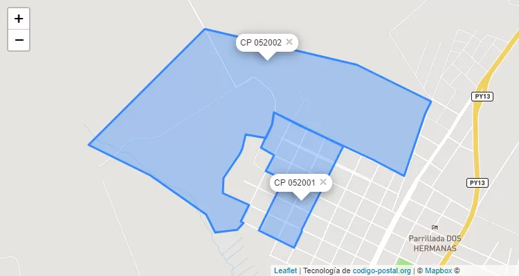 Código Postal San Antonio, Vaquería - Caaguazú