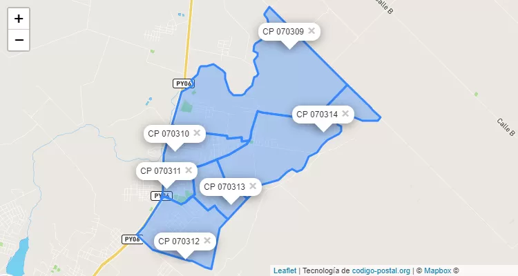 Código Postal Arroyo Pora Sub-Urbano, Cambyretá - Itapúa