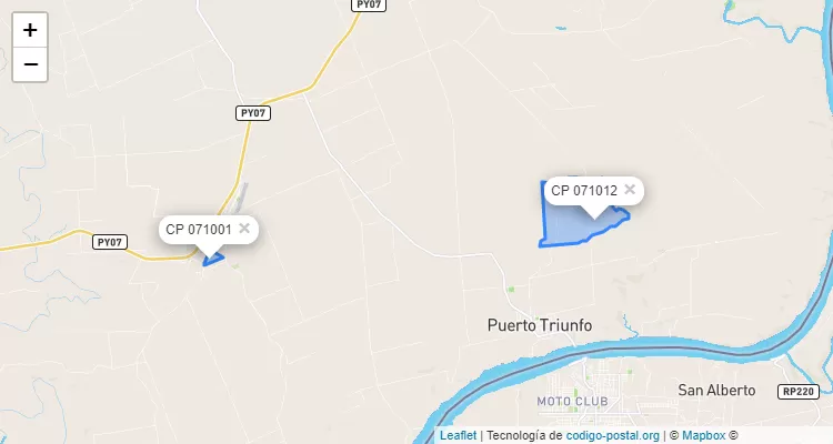 Código Postal San Miguel, Natalio - Itapúa