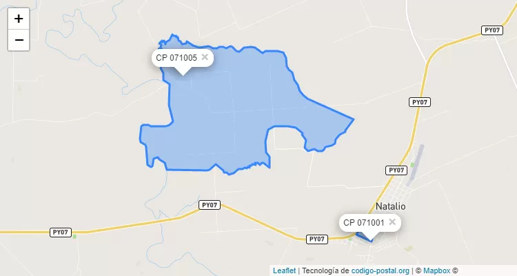 San Roque, Natalio - Itapúa ZIP Code