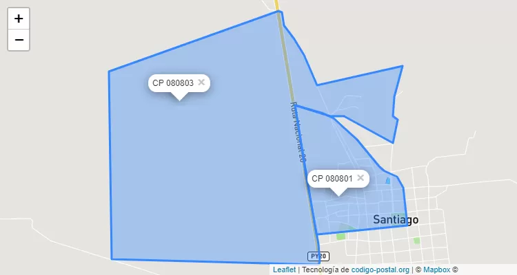 Código Postal Fátima, Santiago - Misiones