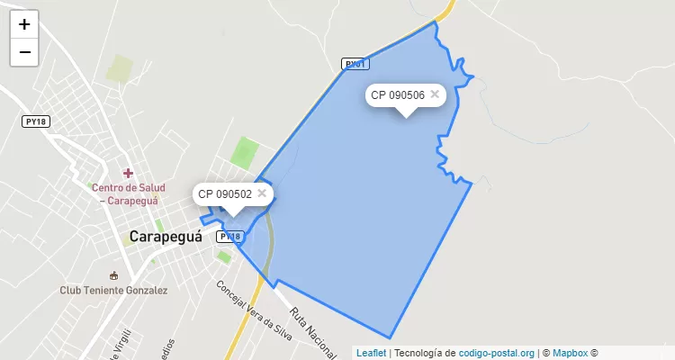 Código Postal Virgen del Carmen, Carapeguá - Paraguarí