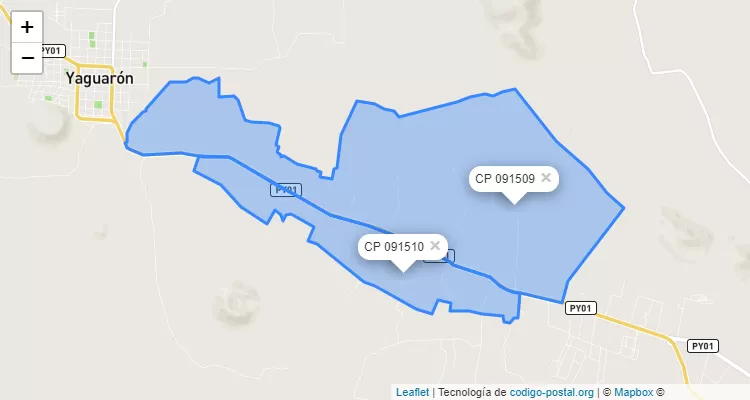 Peguaho, Yaguarón - Paraguarí ZIP Code