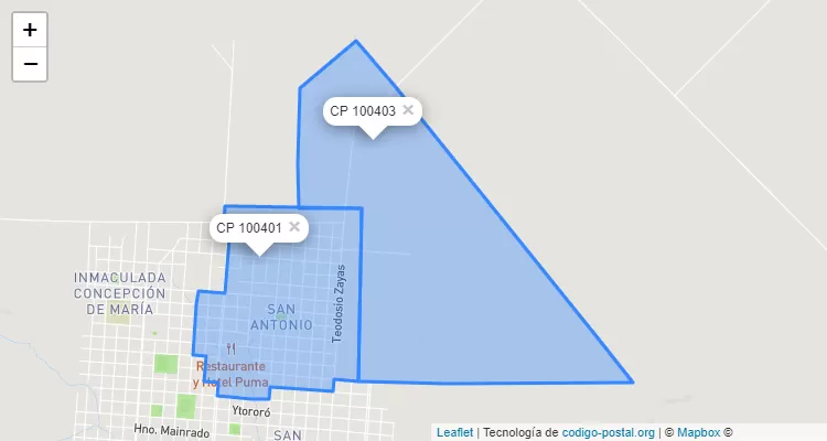 Código Postal San Antonio, Dr. Juan León Mallorquín - Alto Paraná