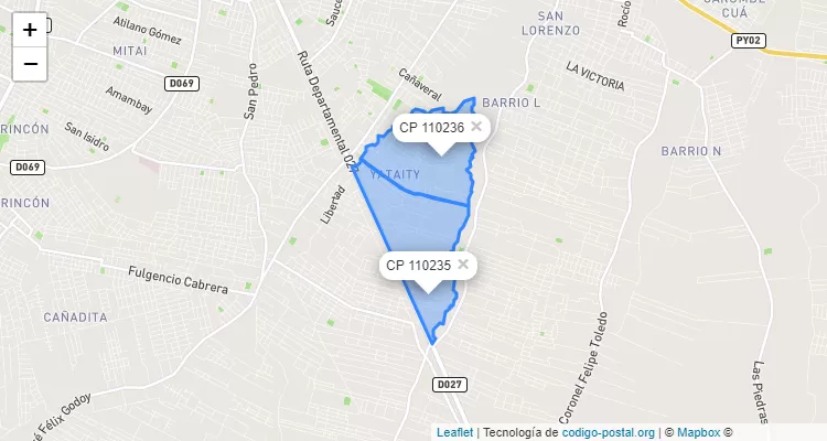 Código Postal Loma Barrero, Capiatá - Central