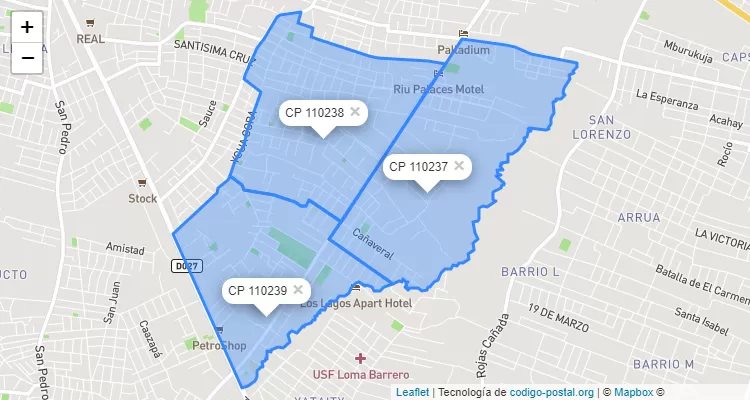 Código Postal Yataity, Capiatá - Central