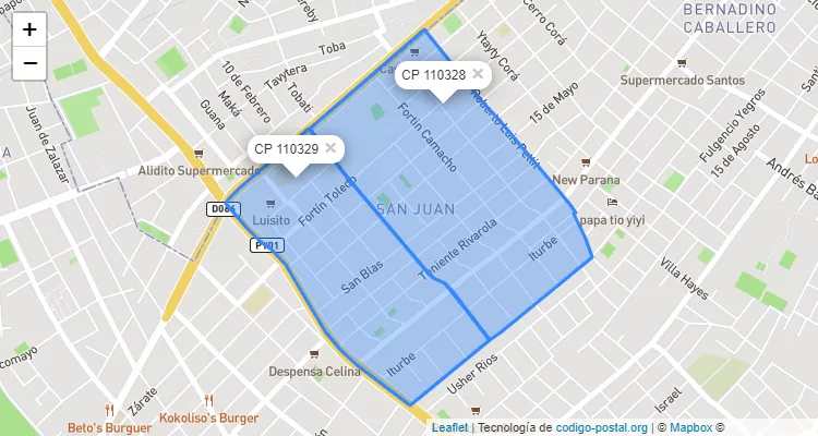 Código Postal San Juan, Fernando de la Mora - Central