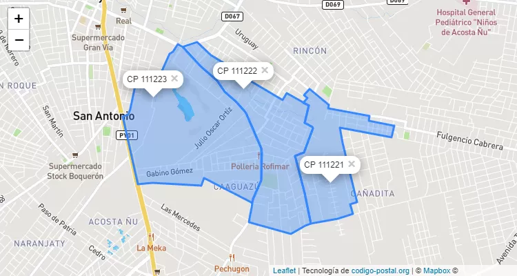 Código Postal Caaguazu, Ñemby - Central