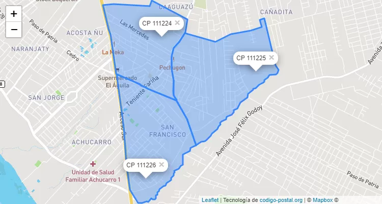 Código Postal Cañadita, Ñemby - Central