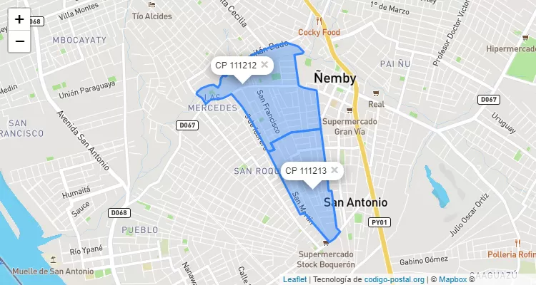 Código Postal Salinas, Ñemby - Central