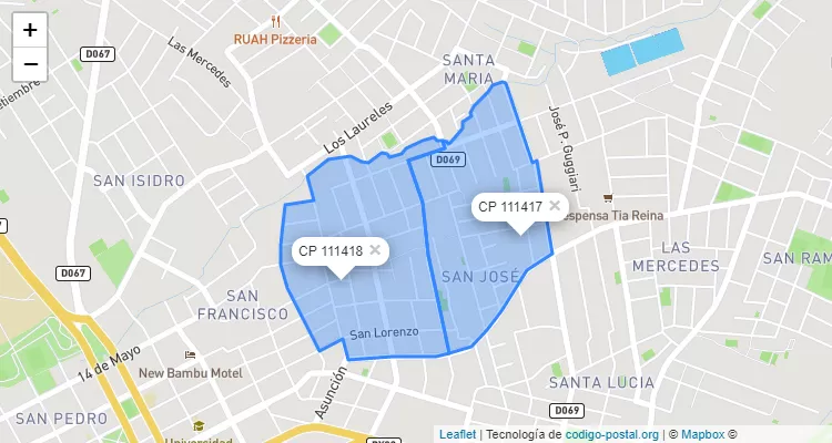 Santa María, San Lorenzo - Central ZIP Code