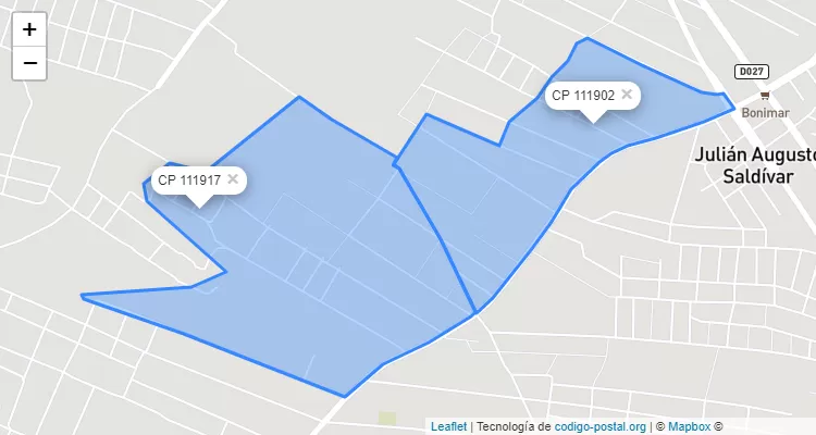 Código Postal Mbokajaty, J. Augusto Saldivar - Central