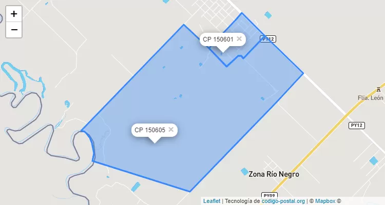 Código Postal 8 de Diciembre, José Falcón - Presidente Hayes