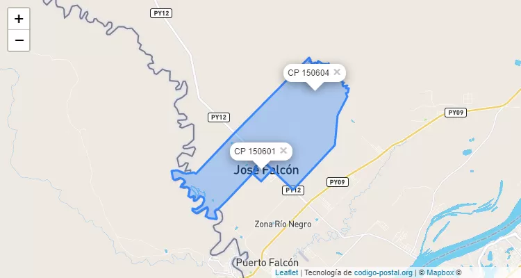 Código Postal Santa Rosa, José Falcón - Presidente Hayes